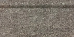 Schodovka Rako Quarzit hnedá 30x60 cm reliéfna DCVSR736.1