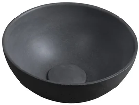 Sapho Sapho, MINOR betónové umývadlo na dosku, priemer 26cm, antracit, MR26016