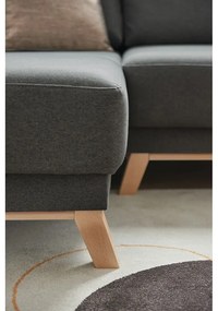 Tmavosivá variabilná rozkladacia rohová pohovka Bonami Selection Pop