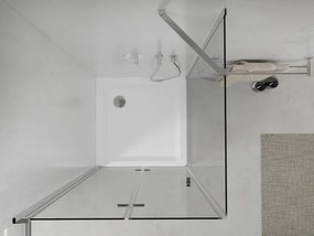 Mexen Lima sprchovací kút 70 x 70 cm, 6mm sklo, chrómový profil-číre sklo + slim sprchová vanička 5cm, 856-070-070-01-00-4010