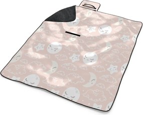 Sablio Plážová deka Oblaky a mesiac: 200x140 cm