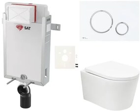 Závesný wc set SAT BREVIS na zamurovanie vírové splachování SIKOSZBRTOR76