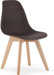 Set troch jedálenských stoličiek KITO kávové / hnedé nohy (3 ks)