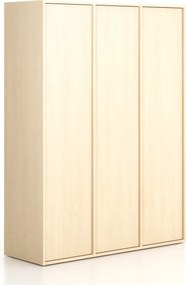 Kancelárska skriňa FRAME, 3x dvere, 1299 x 450 x 1735 mm, PUSH-lock, breza