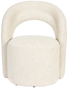 Krémové otočné kreslo z textílie buklé Seina – Dutchbone