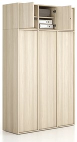 Nadstavba pre skrine FRAME, 3x dvere, 1299 x 450 x 427 mm, PUSH-lock, dub prírodný
