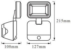 Ledvance - LED Vonkajšie nástenné svietidlo so senzorom BATTERY LED/4W/4xD IP54