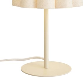 Japandi stolná lampa béžová s látkovým tienidlom 35 cm - Jenni