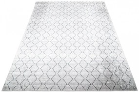 Svetlý sivý moderný koberec s jednoduchým vzorom Šírka: 80 cm | Dĺžka: 150 cm