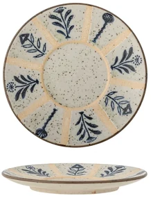 Dezertný tanier z kameniny v svetlomodrej a krémovej farbe ø 16 cm Leonie – Bloomingville