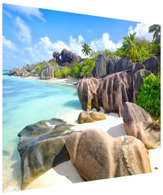 Gario Fototapeta Tropický ostrov La Digue Veľkosť: 200 x 150 cm, Materiál: Samolepiaca