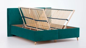 DREVONA® Manželská posteľ 160 cm  ZARA, tyrkysová Terra 75