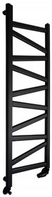 Regnis Kalipso MIX, Vykurovacie teleso 440x1200mm, 464W, čierna matná, MK120/40/BLACK
