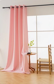 Záves OXFORD LIGHT 140x250 cm, ružový Zavesenie: Kovové krúžky
