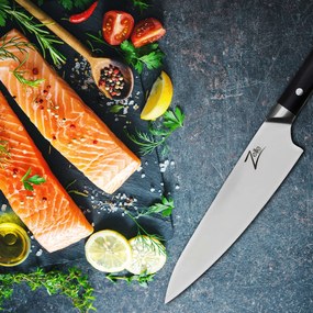 Zelite Infinity by Klarstein Razor-Edge, 8" kuchársky nôž, 59 HRC, nehrdzavejúce oceľ