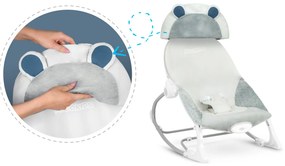 Hojdacie kreslo s vibráciami Ricokids - sivé