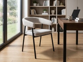 Jedálenská stolička KATANA s čiernymi nohami, sivá