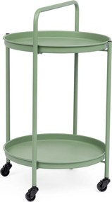Oceľový servírovací stolík na kolieskach ø 44,5 cm Austin – Yes Everyday