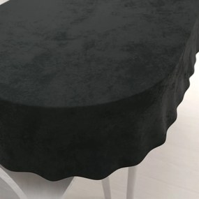 Biante Zamatový oválny obrus Velvet Prémium SVP-014 Čiernozelený 140x160 cm