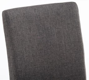 Jedálenská stolička Inn (SET 2 ks) - látka, nohy tmavo hnedé - Tmavo sivá