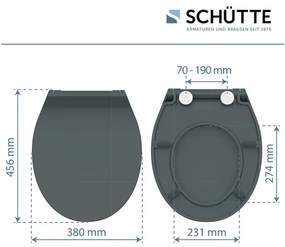 Schütte WC doska Slim (antracitová)  (100285013)