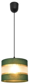 Luster na lanku HELEN 1xE27/15W/230V pr. 20 cm zelená/zlatá