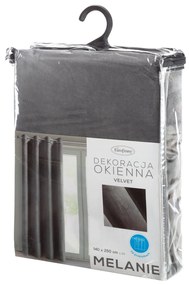 ZATEMŇOVACÍ ZÁVES NA KRÚŽKOCH MELANIE 140X250 CM SIVÁ