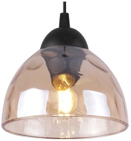 Závesné svietidlo Venice Spider, 4x medové sklenené tienidlo