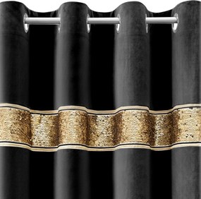 ZATEMŇOVACÍ ZÁVES NA KRÚŽKOCH BUENO 140X250 CM ČIERNA