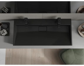 Mexen Ava, umývadlo na dosku z konglomerátu 2/O 100 x 46 cm, čierna matná, 23011072