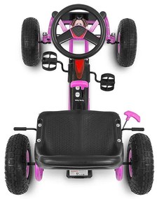 Detská šliapacia motokára Go-kart Milly Mally Thor ružová