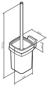 Toaletná kefa AM.PM Gem AGA33400 nástenná, chróm