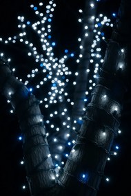 Vianočné svetielka vonkajšie FLASH studená biela 500 LED