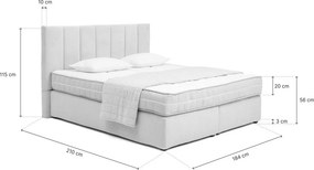 Béžová boxspring posteľ 180x200 cm Olia Bold Line – Bonami Selection