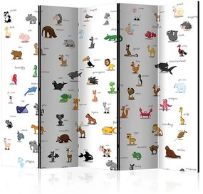 Paraván - animals (for children) II [Room Dividers] Veľkosť: 225x172, Verzia: Akustický