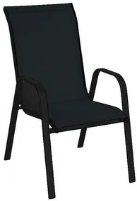 Deokork Záhradné kreslo GLORIA (čierna)
