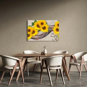 Obraz - Žiariace kvety slnečníc (90x60 cm)