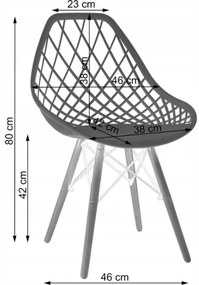 Sammer Štýlová jedálenská azúrová stolička v čiernej farbe DC AZUR-cierna,drevo