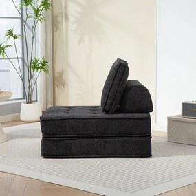 Rozkladacia penová sofa CALMERO - čierna