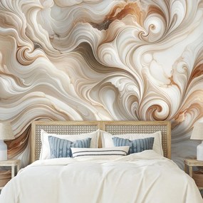 Tapeta hnedé abstraktné vlny