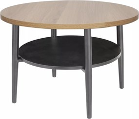 Konferenčný stolík Ella 60 cm dubový/čierny