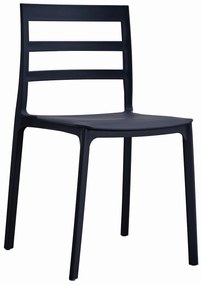 Čierna plastová stolička ELBA