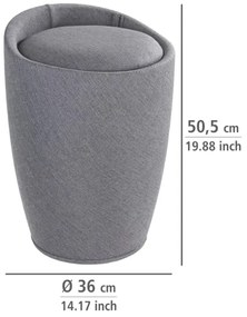 WENKO 22448100 - Stolička CANDY 36x50,5 cm šedá/čierna
