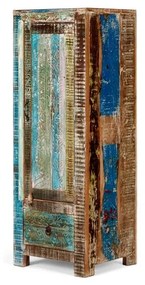 furniture-nabytek.cz - Masívna kúpeľňová vysoká komoda Blue Lagoon z mangového dreva, lakovaná, farebná – 50×45×135 cm