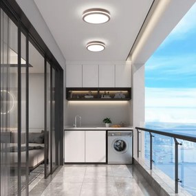 Brilagi - LED vonkajšie svietidlo so senzorom BENE LED/24W/230V pr. 26 cm hnedé IP54