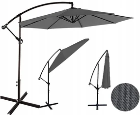 Záhradný slnečník Sunny - tmavo sivý 300cm