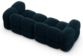 Tmavomodrá zamatová pohovka 250 cm Loretto – Cosmopolitan Design