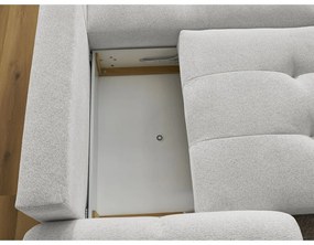 Svetlosivá ženilková rozkladacia/s úložným priestorom rohová pohovka (pravý roh/s leňoškou) Roxelane – Bobochic Paris