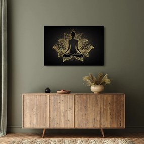 Obraz siluety v lotusovom kvete (90x60 cm)
