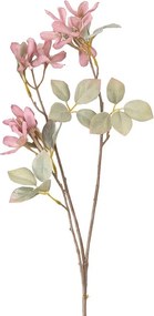 Umelá dekorácia vetvička s ružovými kvetmi - 61cm
